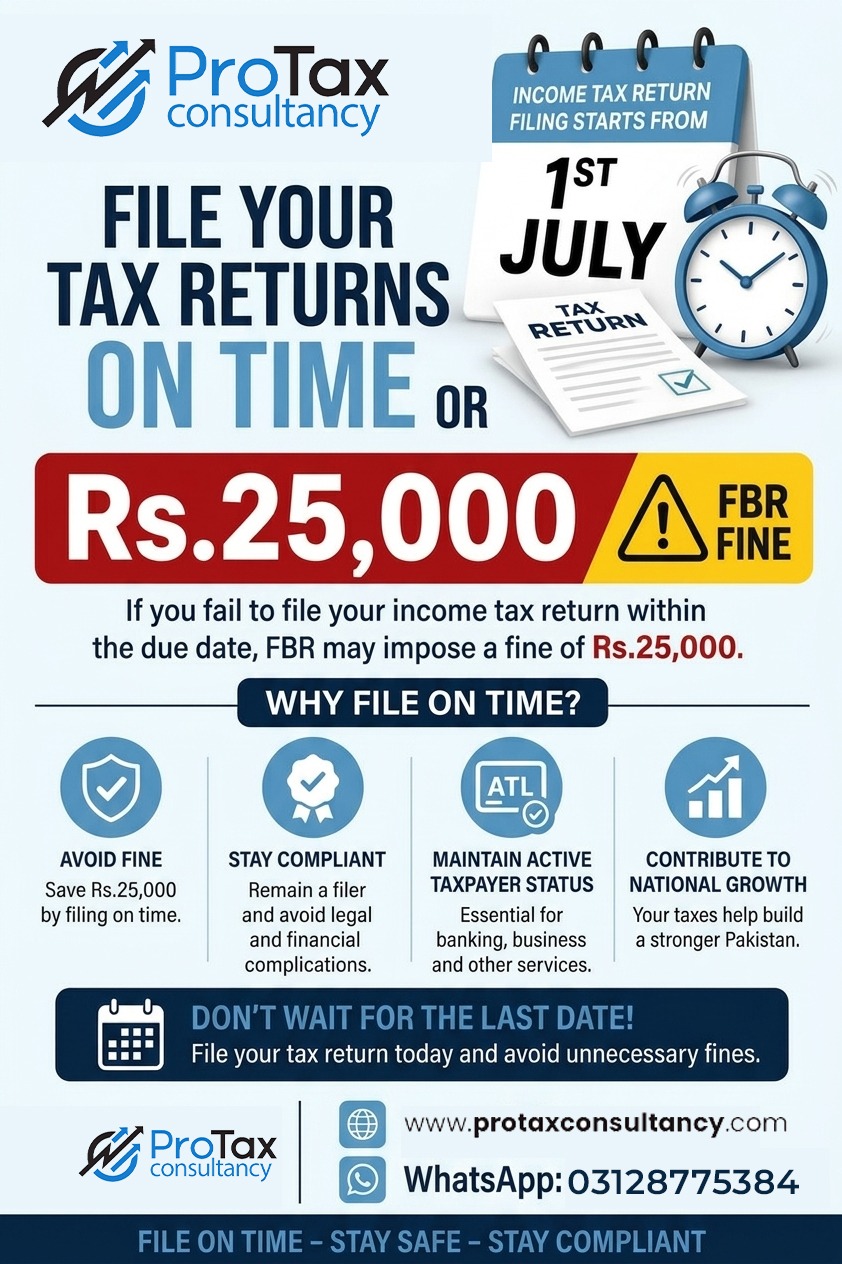 File your tax returns on time - ProTax Consultancy